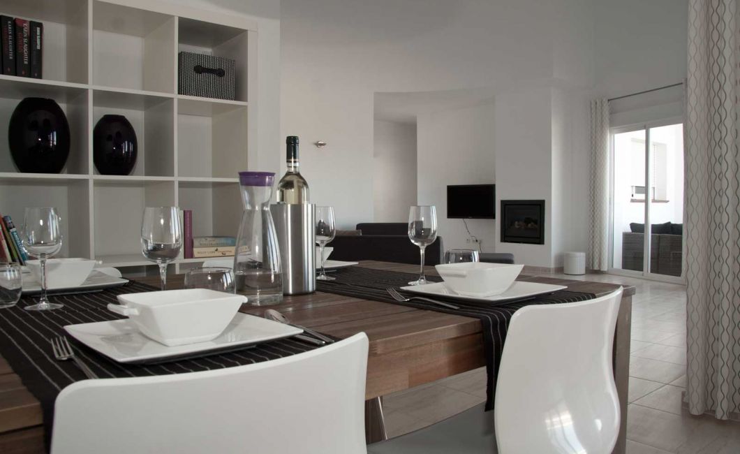The dining area