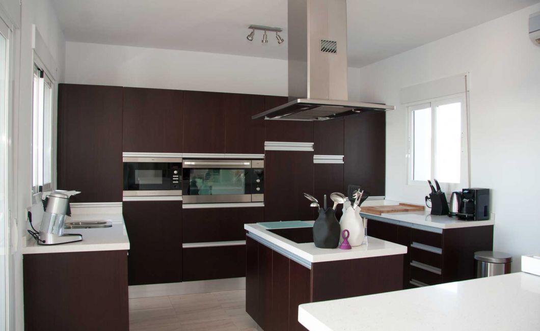 Generous design kitchen.