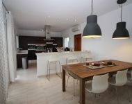 View from the dining area to the kitchen